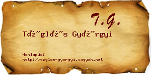 Téglás Györgyi névjegykártya