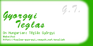 gyorgyi teglas business card