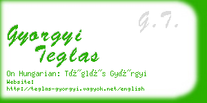 gyorgyi teglas business card